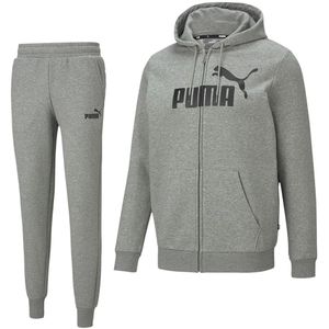 PUMA Essential Big Logo Full-Zip Trainingspak Grijs