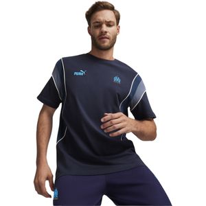 PUMA Olympique Marseille FtblArchive T-Shirt 2023-2024 Donkerblauw