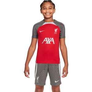 Nike Liverpool Strike Trainingsset 2023-2024 Kids Rood Donkergrijs Grijs