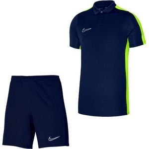 Nike Dri-FIT Academy 23 Polo Trainingsset Donkerblauw Geel Wit