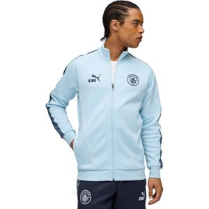 PUMA Manchester City Pre-Match Anthem Trainingsjack Woven 2025-2026 Zilver Donkerblauw