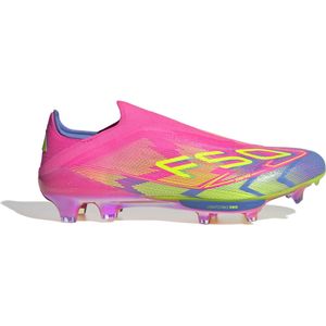 adidas F50+ Gras Voetbalschoenen (FG) Roze Neongeel Blauw