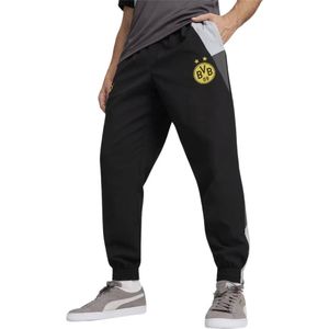 PUMA Borussia Dortmund Woven Trainingsbroek 2023-2024 Zwart Grijs