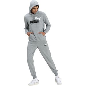 PUMA Essentials+ 2 Big Logo Trainingspak Grijs Zwart Wit