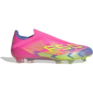 adidas F50 Elite Veterloze Gras Voetbalschoenen (FG) Roze Neongeel Blauw