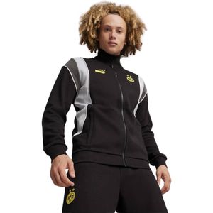 PUMA Borussia Dortmund FtblArchive Trainingsjack 2023-2024 Zwart Grijs Geel