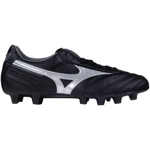 Mizuno Morelia II Pro Gras Voetbalschoenen (FG) Zwart Zilver