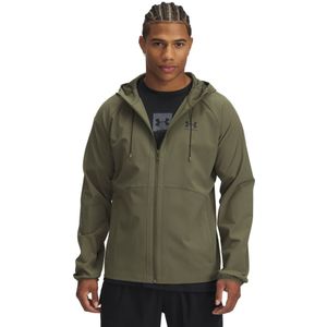 Under Armour Stretch Woven Windbreaker Full-Zip Olijfgroen Zwart