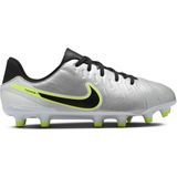 Nike Tiempo Legend 10 Academy Gras / Kunstgras Voetbalschoenen (MG) Kids Zilver Zwart Neongeel