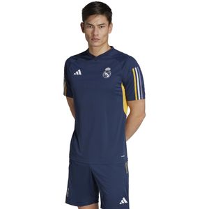 adidas Real Madrid Trainingsshirt 2023-2024 Donkerblauw Wit Goud