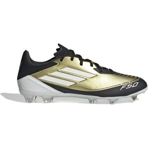 adidas F50 Messi League Gras Voetbalschoenen (FG) Goud Zwart Wit