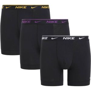 Nike Everyday Cotton Boxershort Brief 3-Pack Wit Paars Goud