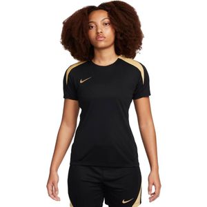 Nike Strike Trainingsshirt Dames Zwart Goud