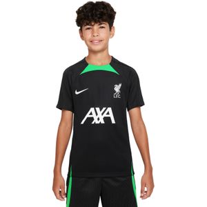 Nike Liverpool Strike Trainingsshirt 2023-2024 Kids Zwart Wit Groen