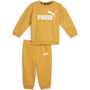 PUMA Minicats Essentials Crew Trainingspak Baby / Peuters Lichtoranje Wit