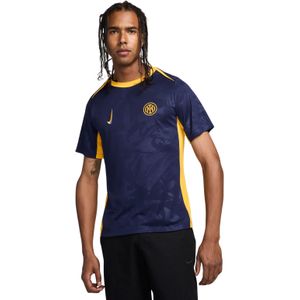 Nike Inter Milan Pre-Match Trainingsshirt 2024-2025 Donkerblauw Goud