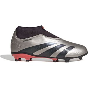 adidas Predator League Veterloze Gras Voetbalschoenen (FG) Kids Zilver Zwart Roze