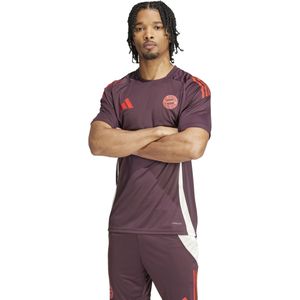 adidas Bayern München Trainingsshirt 2024-2025 Bordeauxrood Rood Wit