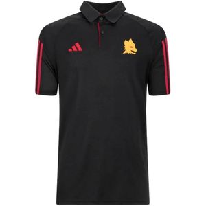 adidas AS Roma Polo 2023-2024 Zwart Geel