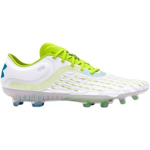 Under Armour Clone Magnetico Elite 3.0 Gras Voetbalschoenen (FG) Wit Lichtgroen Blauw