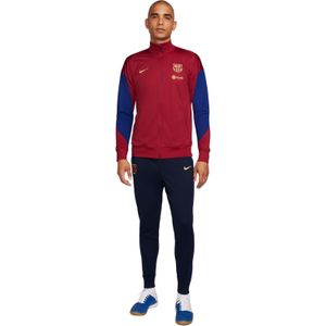 Nike FC Barcelona Strike Trainingspak Full-Zip 2023-2024 Bordeauxrood Donkerblauw Goud