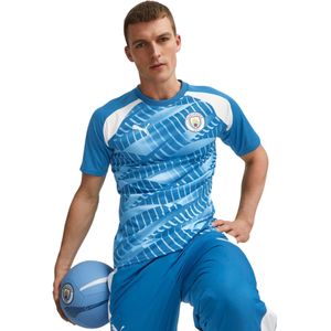 PUMA Manchester City Pre-Match Trainingsshirt 2023-2024 Blauw Wit