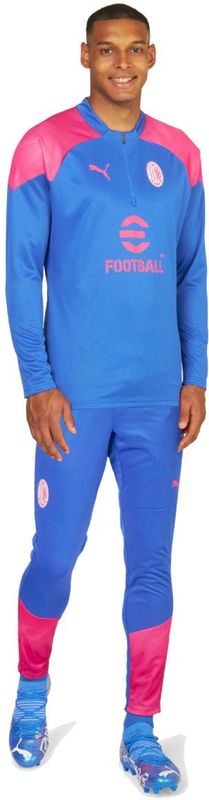 PUMA AC Milan Trainingspak 1/4-Zip 2023-2024 Blauw Roze