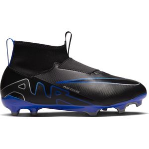 Nike Zoom Mercurial Superfly 9 Academy Veterloze Gras / Kunstgras Voetbalschoenen (MG) Kids Zwart Blauw Wit