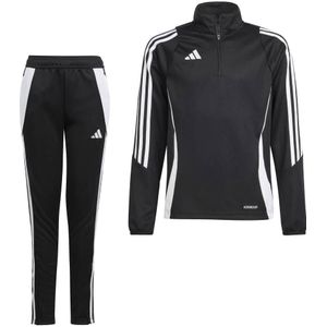 adidas Tiro 24 Trainingspak 1/4-Zip Kids Zwart Wit