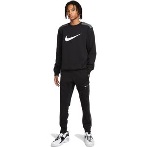 Nike Sportswear Fleece Trainingspak Crew Zwart Wit Grijs