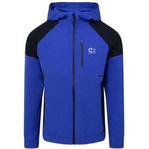 Cruyff Elite Jack Hooded Blauw Zwart Zilver