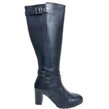 Custom Made - Gosford - Knielaarzen - Zwart - Kuitmaat 40 cm - Schoenmaat 43