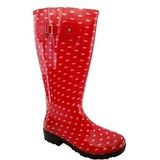 Wide Wellies - Polka Dots - Regenlaars - Rood - Rubber