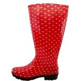 Wide Wellies - Polka Dots - Regenlaars - Rood - Rubber