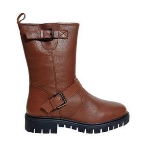 Custom Made - Ulm - Enkellaars - RoodBruin - Leer - Rubber Zool