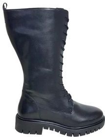 Custom Made - Dorfen - Dameslaars - Zwart - Leer