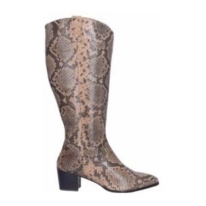 JJ Footwear - Adana - Dameslaars - Taupe - Slangenprint - Kuitlaars