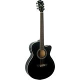 Washburn Festival EA12 B Black elektrisch-akoestische westerngitaar