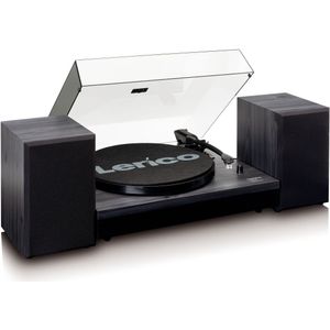 Lenco LS-300 Black platenspeler met speakers