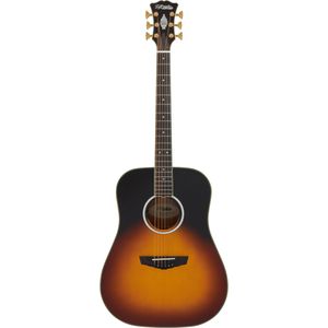 D'Angelico Excel Lexington Dreadnought E Vintage Sunset elektrisch-akoestische westerngitaar met gigbag