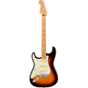 Fender Player Plus Stratocaster LH 3-Tone Sunburst MN linkshandige elektrische gitaar met deluxe gigbag