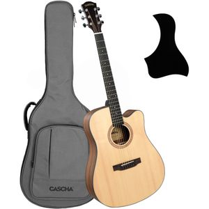 Cascha CGA300 Performer Series westerngitaar met cutaway + gigbag