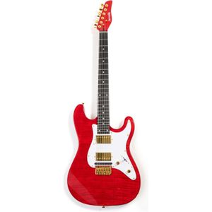 Zivix Jamstik Deluxe MIDI Guitar Red White Pickguard elektrische gitaar met hardshell case
