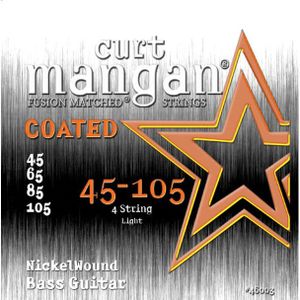 Curt Mangan Nickel Wound Coated 45-105 snarenset voor elektrische basgitaar