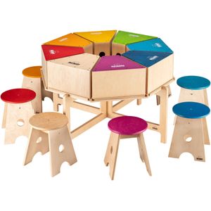 Nino Percussion NINOSET954-2 Deluxe Classroom Cajon Group Rhythm Set percussieset