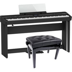 Roland FP-90X-BK digitale piano + onderstel + pedaal-unit + pianobank