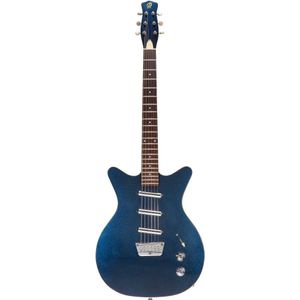 Danelectro 59 Triple Divine Blue Metallic elektrische gitaar