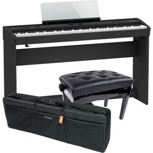Roland FP-60X-BK digitale piano + onderstel + pedaal-unit + pianobank + tas