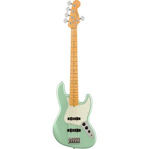 Fender American Professional II Jazz Bass V Mystic Surf Green MN 5-snarige elektrische basgitaar met koffer