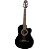Gomez 001 CE Black elektrisch-akoestische klassieke gitaar